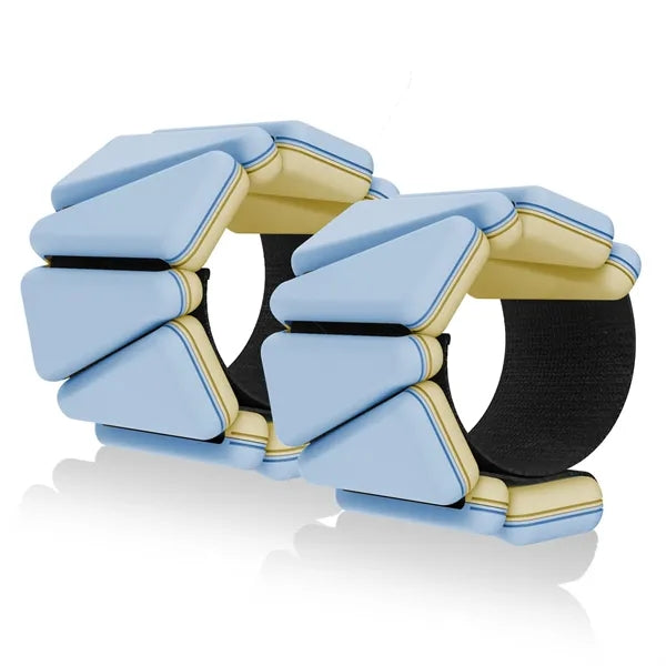 Two-tone Weighted Wristbands Sold As a Pair