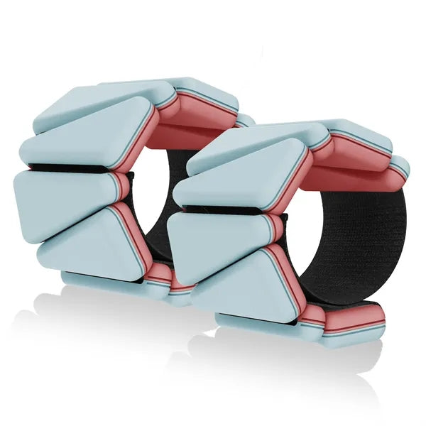Two-tone Weighted Wristbands Sold As a Pair