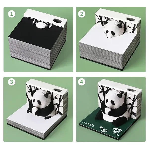 3D Stereoscopic Paper Sculpture Memo Pads