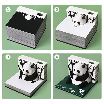 3D Stereoscopic Paper Sculpture Memo Pads