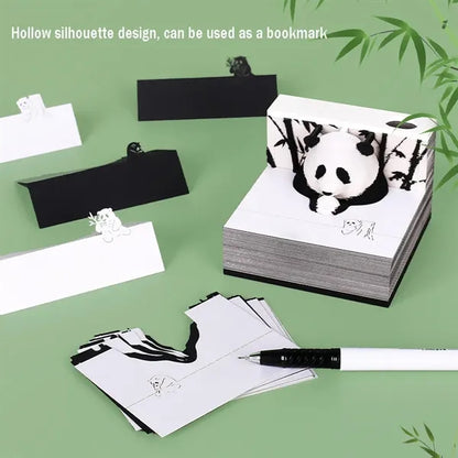 3D Stereoscopic Paper Sculpture Memo Pads