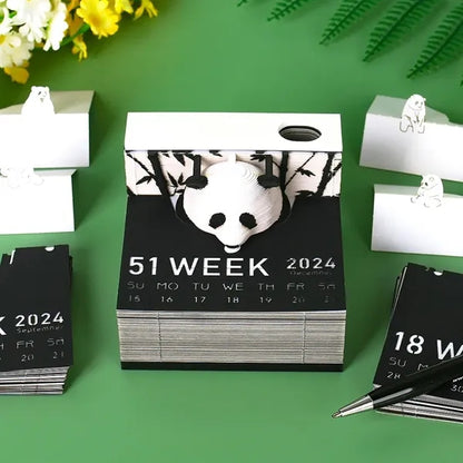 3D Stereoscopic Paper Sculpture Memo Pads
