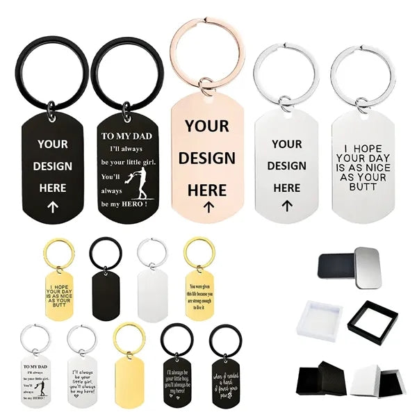 Stainless steel keychain 1.9"1.1"