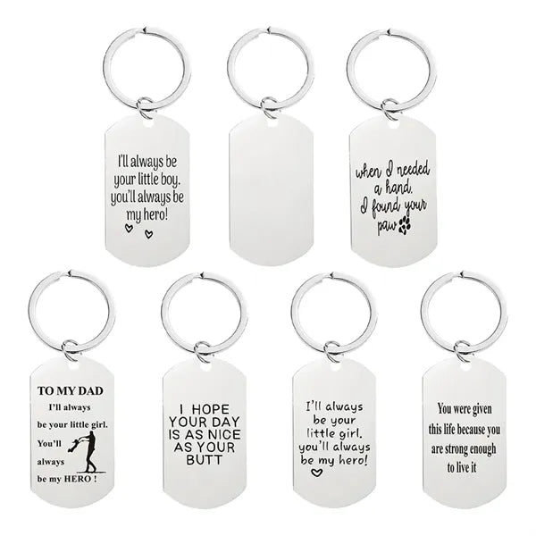 Stainless steel keychain 1.9"1.1"