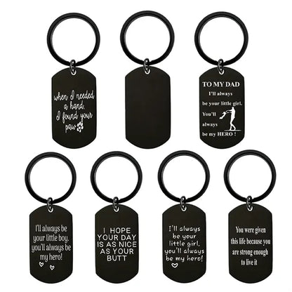 Stainless steel keychain 1.9"1.1"