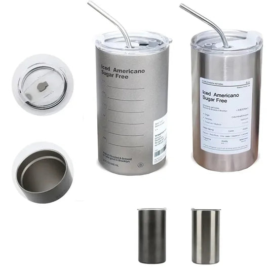 20 Oz Stainless Steel Travel Tumbler With Lid And Straw