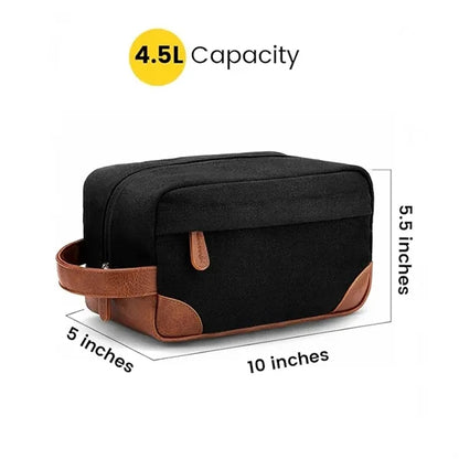Travel Canvas Toiletry Bag Hanging Dopp Kit for Men