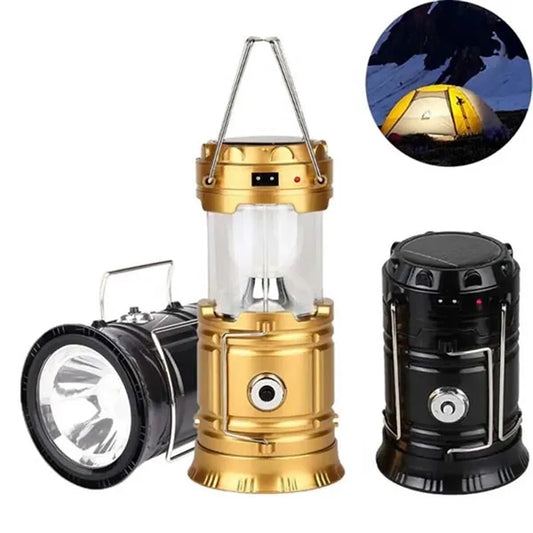 Collapsible LED Solar USB Rechargeable Lantern Flashlight