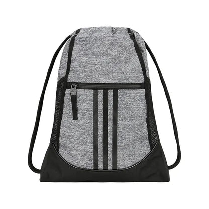 Waterproof Sports Drawstring Backpack w/Vertical Stripes