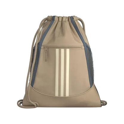 Waterproof Sports Drawstring Backpack w/Vertical Stripes