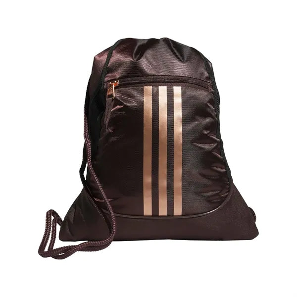 Waterproof Sports Drawstring Backpack w/Vertical Stripes