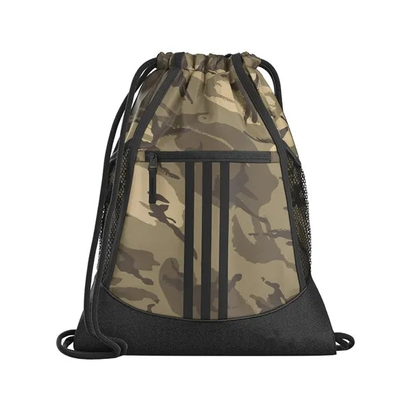 Waterproof Sports Drawstring Backpack w/Vertical Stripes