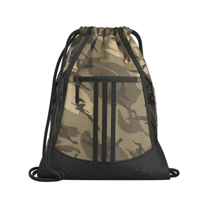 Waterproof Sports Drawstring Backpack w/Vertical Stripes