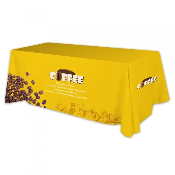 8' Premium Draped Standard Table Cover (Dye Sublimation)