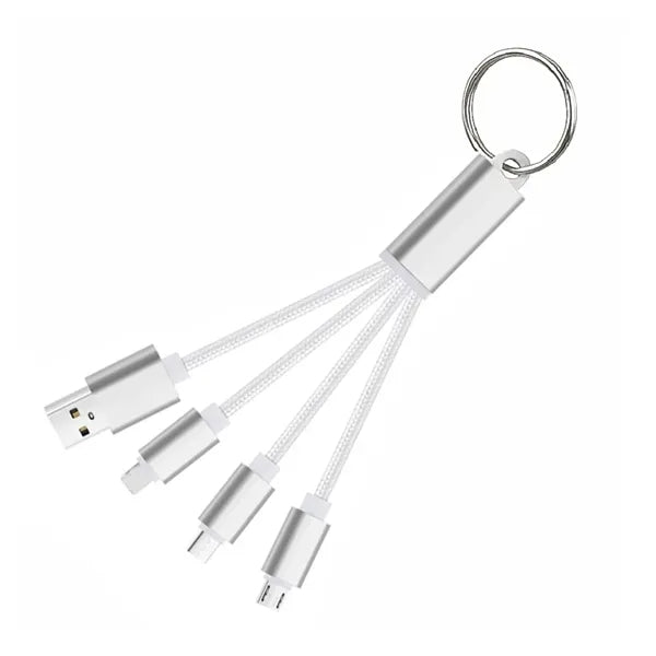 Keychain Aluminum Alloy 3 In 1 Charging Cable
