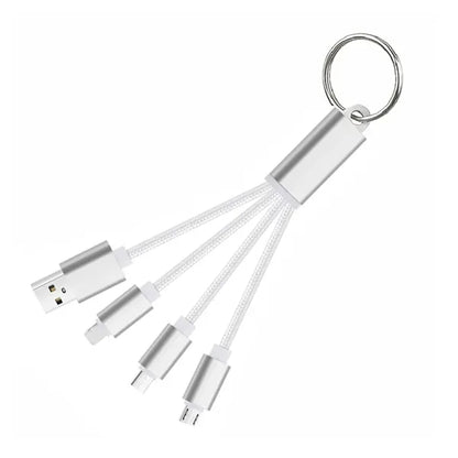 Keychain Aluminum Alloy 3 In 1 Charging Cable