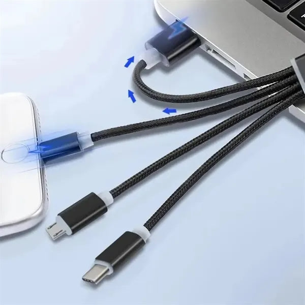 Keychain Aluminum Alloy 3 In 1 Charging Cable