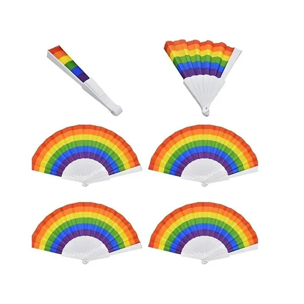 Rainbow Folding Fan