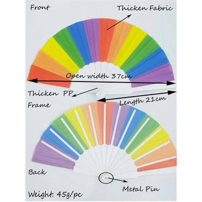 Rainbow Folding Fan