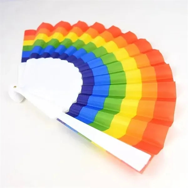 Rainbow Folding Fan