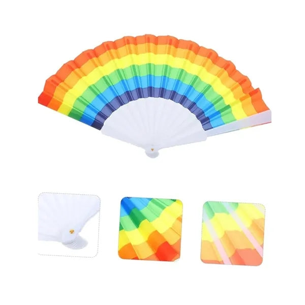 Rainbow Folding Fan