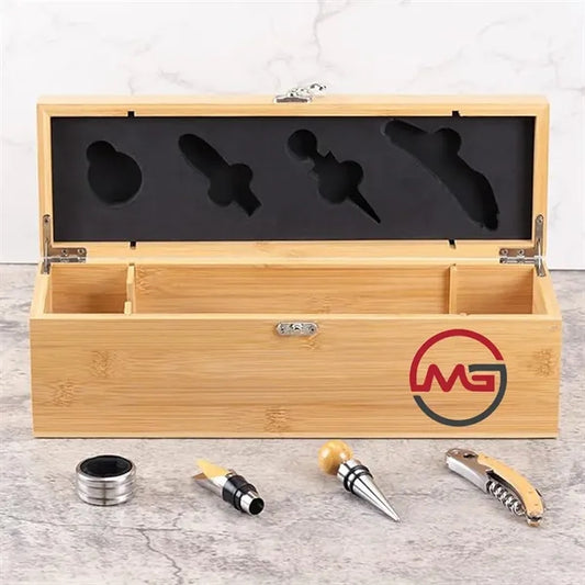 Wine Box With 4 Accessories Set
