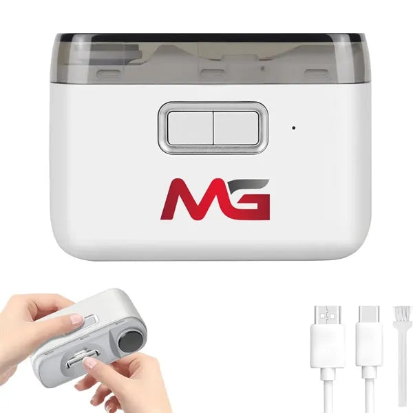2 In 1 Electric Nail Clipper Cutter With Led Light