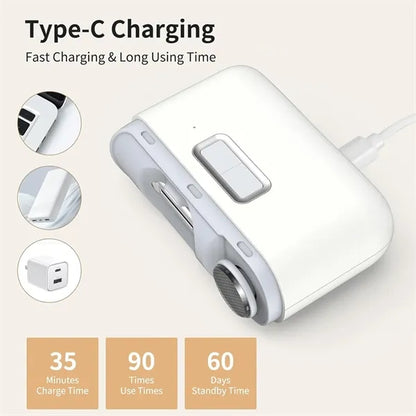 2 In 1 Electric Nail Clipper Cutter With Led Light