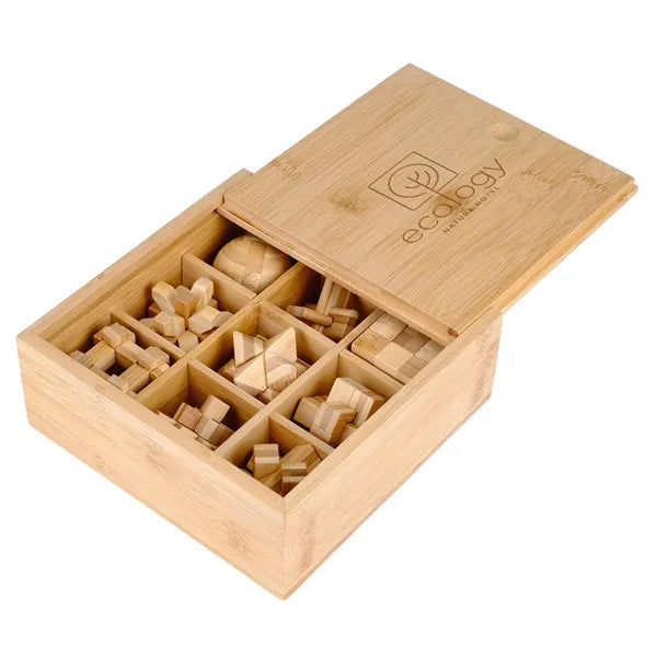 Bamboo Brainteaser Puzzle Set