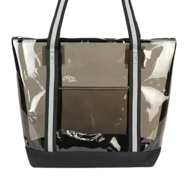 Soft TPU Clear Jumbo Zippered Tote Bag