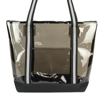 Soft TPU Clear Jumbo Zippered Tote Bag