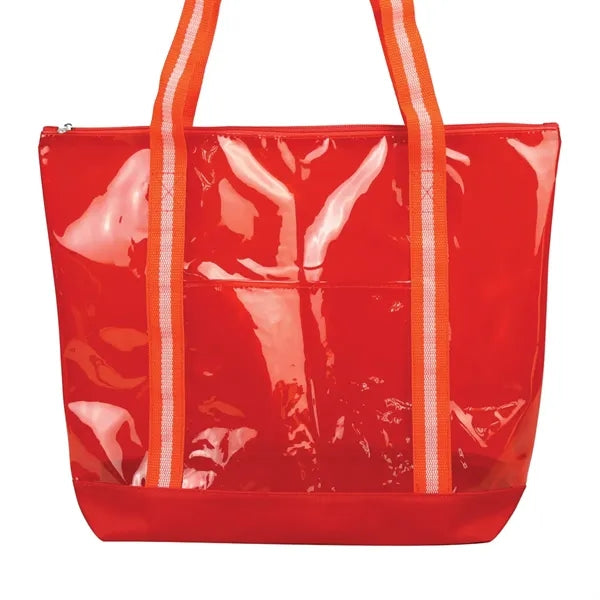 Soft TPU Clear Jumbo Zippered Tote Bag