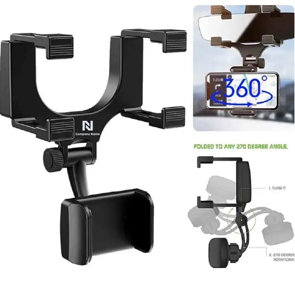 Rearview Mirror Phone Holder for Car