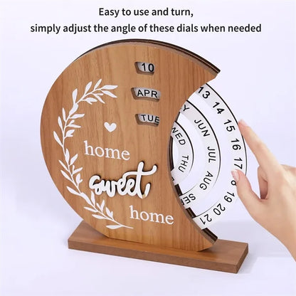Elegant Wood Disc Calendar