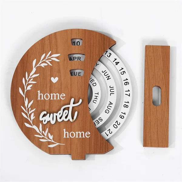 Elegant Wood Disc Calendar