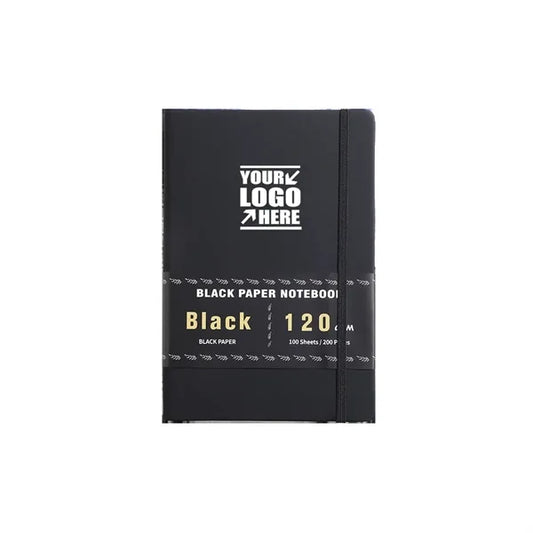 A5 Black Paper Notebook