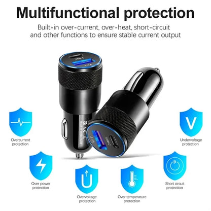 Car Charger 3.1A Usb Type-C 15W Pd Adapter