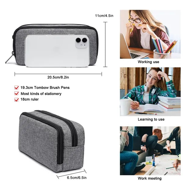 Wide-Opening Pencil Pen Case