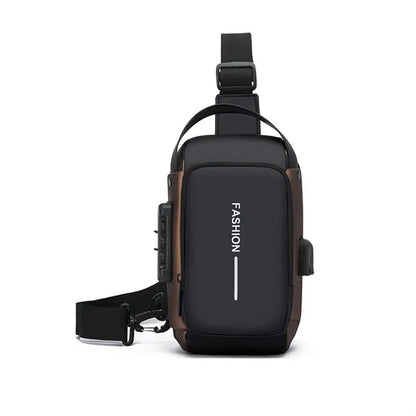 Men Sling Bag Pack With Lock
