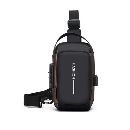 Men Sling Bag Pack With Lock