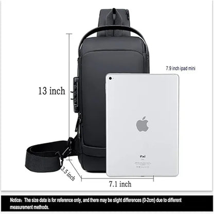 Men Sling Bag Pack With Lock