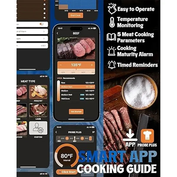 Long Range Wireless Smart Meat Thermometer