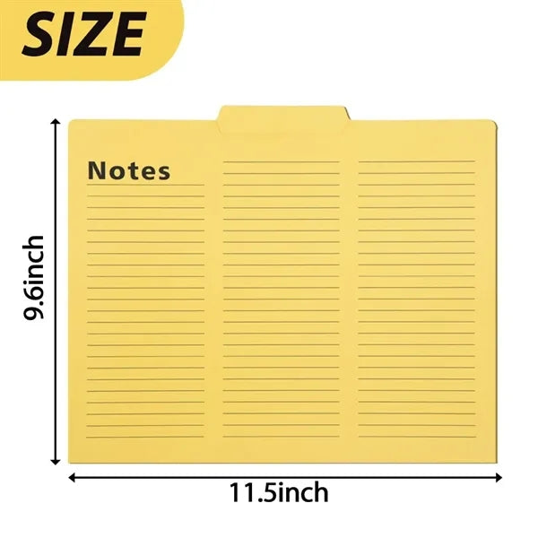 Notes Tabbed File Folders