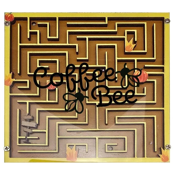 Labyrinth Layered Wood Coaster