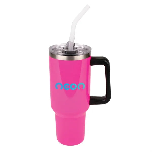 Sequoia 40oz Double-Wall Stainless Travel Mug with Straw
