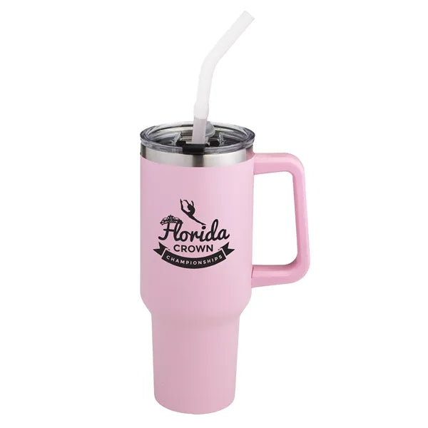 Sequoia 40oz Double-Wall Stainless Travel Mug with Straw