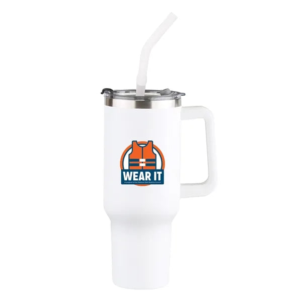 Sequoia 40oz Double-Wall Stainless Travel Mug with Straw