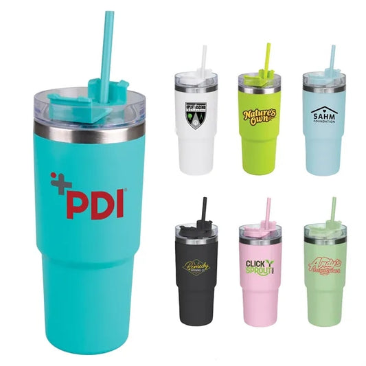 Teton 25 oz Double-Wall Travel Tumbler w/ Straw