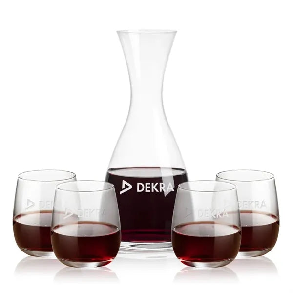 Barham Carafe & Crestview Stemless Wine