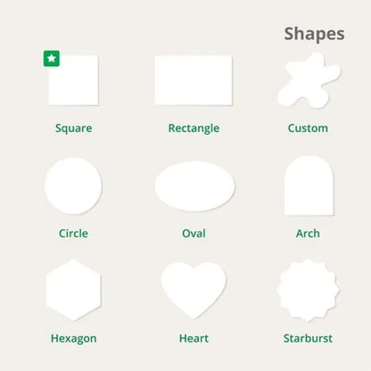 Custom Full color shapes Stickers